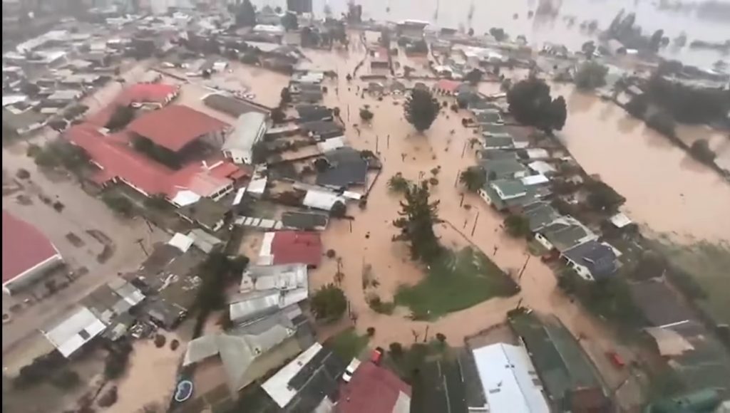 Inundación en Licantén.